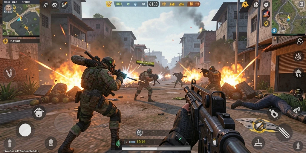 Gameplay menegangkan di 8180 dengan pertempuran taktis.