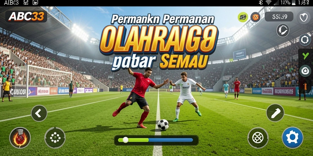 Tampilan gameplay seru di ABC33 dengan aksi olahraga yang mendebarkan.