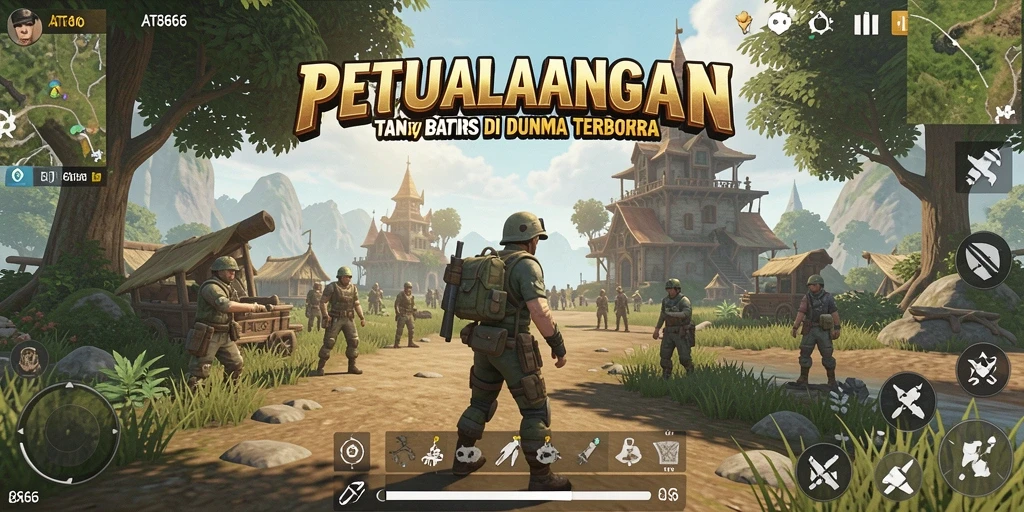 Screenshot AT866 menunjukkan gameplay dunia terbuka yang seru.