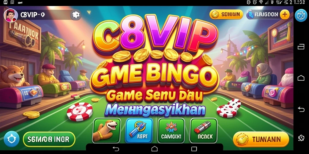 Tampilan gameplay seru di C8VIP dengan suasana Bingo yang menegangkan.