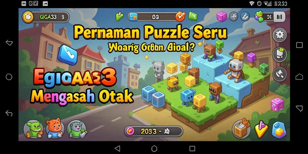 Tampilan menarik dari gameplay puzzle GIGA33 yang menantang.