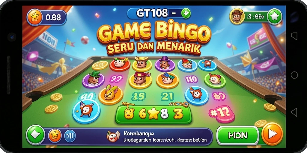 Tampilan gameplay yang memukau di GT108 dengan suasana Bingo.