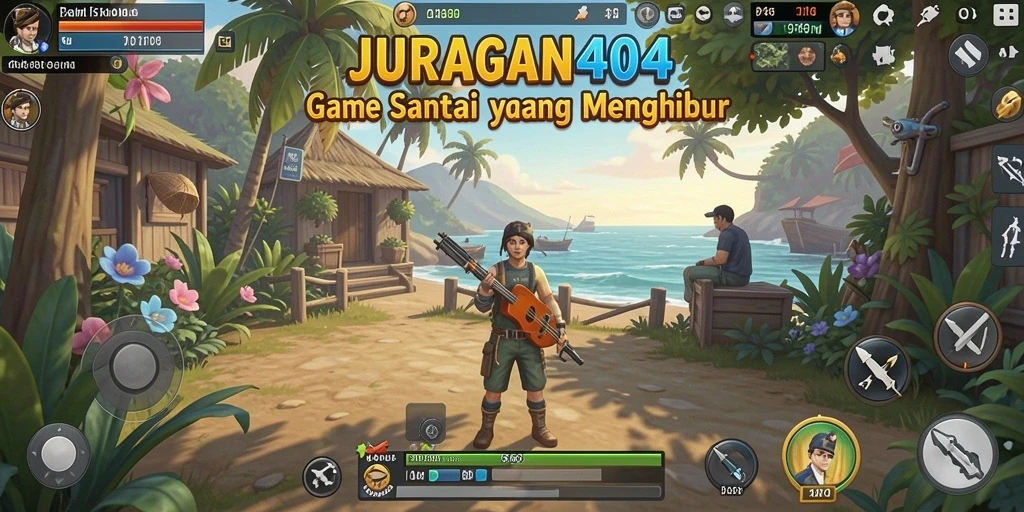 Tampilan gameplay menarik dari JURAGAN404 yang menghibur.