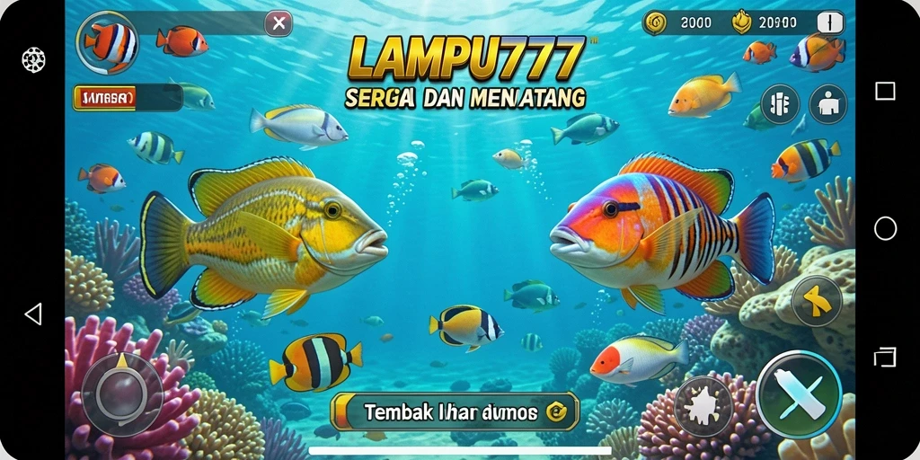 Tampilan atraktif gameplay LAMPU777 yang penuh warna dan menarik.