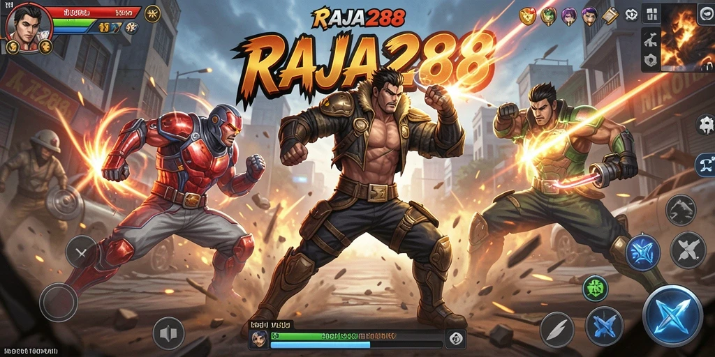 Tampilan seru dari pertarungan epik di RAJA288.