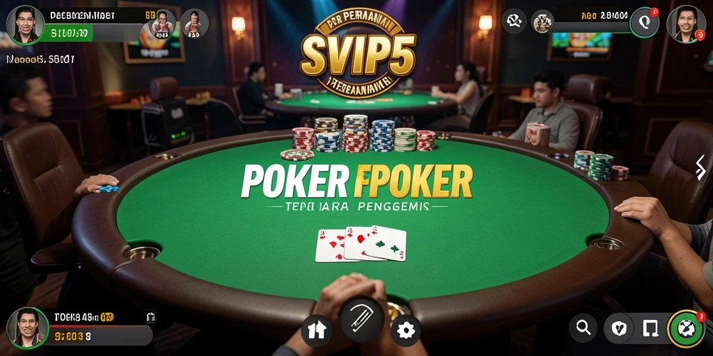 Tampilan gameplay <strong>SVIP5</strong> yang seru dan mengasyikkan dengan berbagai pilihan permainan Poker.