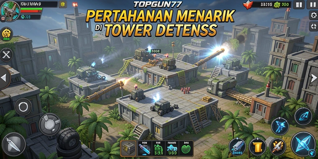 Tampilan gameplay menegangkan dengan strategi Tower Defense yang menarik.